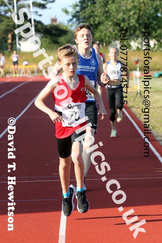 800 metres, 2021 North East Grand Prix No.4, Monkton, Wednesday, June 30th. Photo: David T. Hewitson/Sports for All Pics